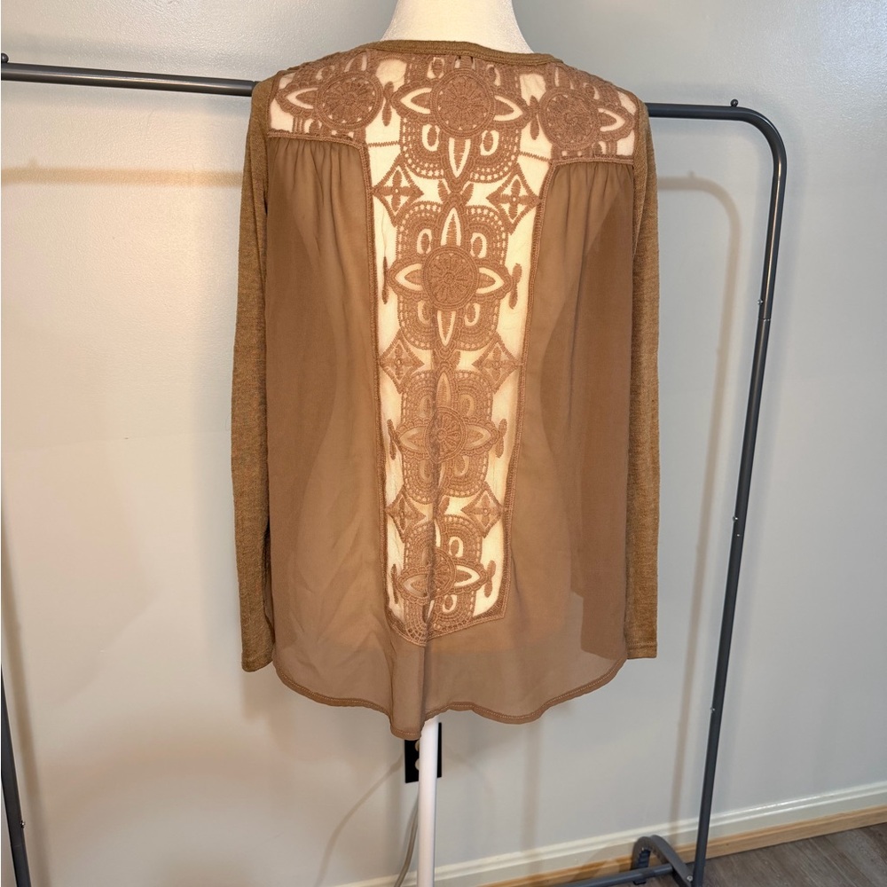 Ya Los Angeles Brown Knit Top